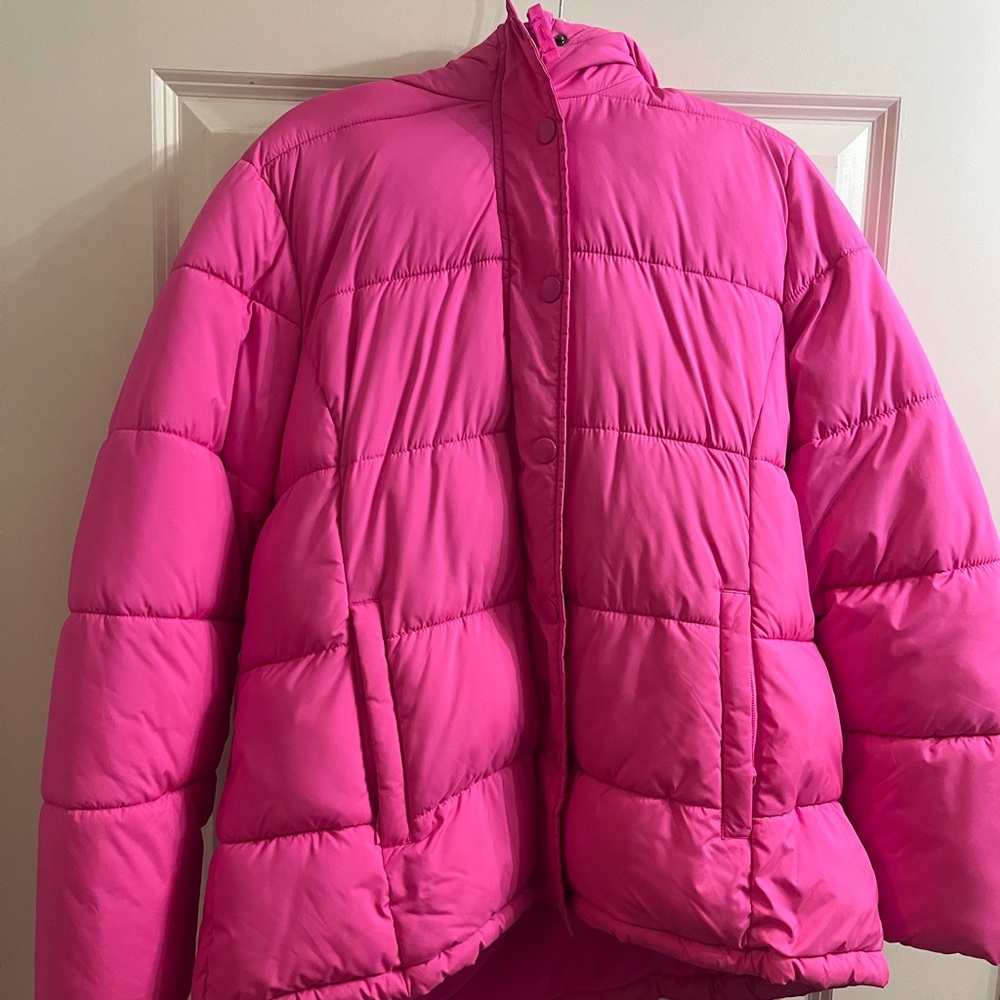 Amazon Essentials Vibrant Pink Puffer Coat